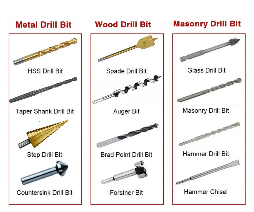 6 PC 300mm Long Auger Drill Bit Set Wood Bits