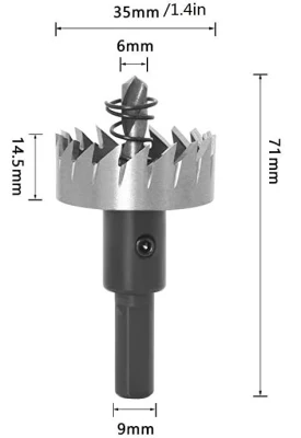 HSS Hole Saw Kits for Metal, 13 PCS High-Speed Steel Hole Saw Cutting Kit Drill Bits Opener Cutter Tool for Stainless Steel, Copper, Iron 16~53mm